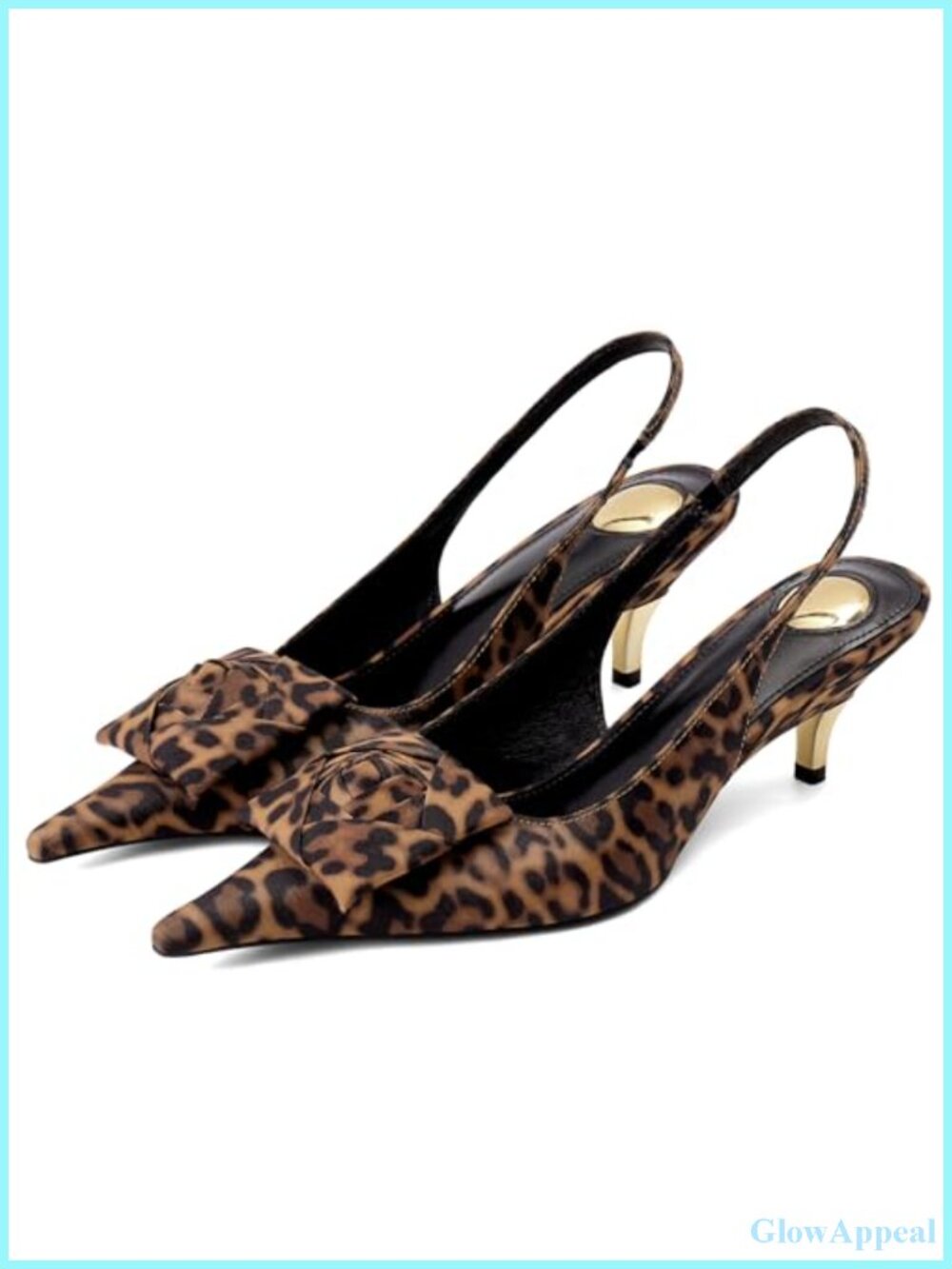 Floral Pointed Toe Slingback Kitten Heels Low Heel Pumps Adjustable Strap